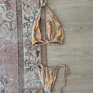 Stone Fox x REVOLVE Rico Printed Bikini in Flower Fields